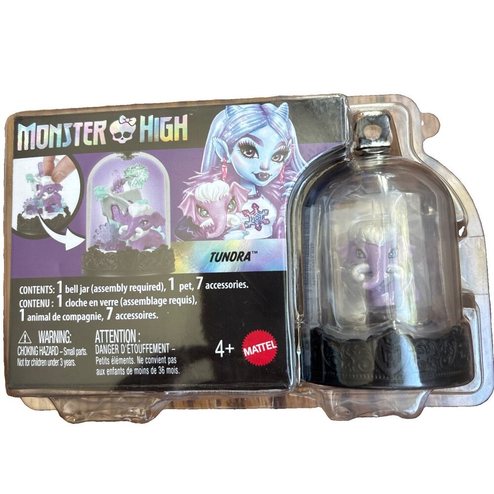 Monster High Pet Keychain Tundra Bell Jar 1 Pet 7 Accessories NEW